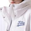 Fila Fusion Baseball Series Letter Zipper Stand Collar Long Sleeve Windproof Warm Down Jacket Women outerwear White T11W242914BWT