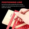 Aluminum Alloy Rafter Square, Metric Scale Angle Drawing Carpenter Measuring Layout Tool, 0-90° Protractor Cast Protractor