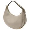 Fendi Graphy Gold Logo Zipper Closure Leather Crescent Bag Women Handbags Pigeon-Gray 8BR798A5DYF1JCT
