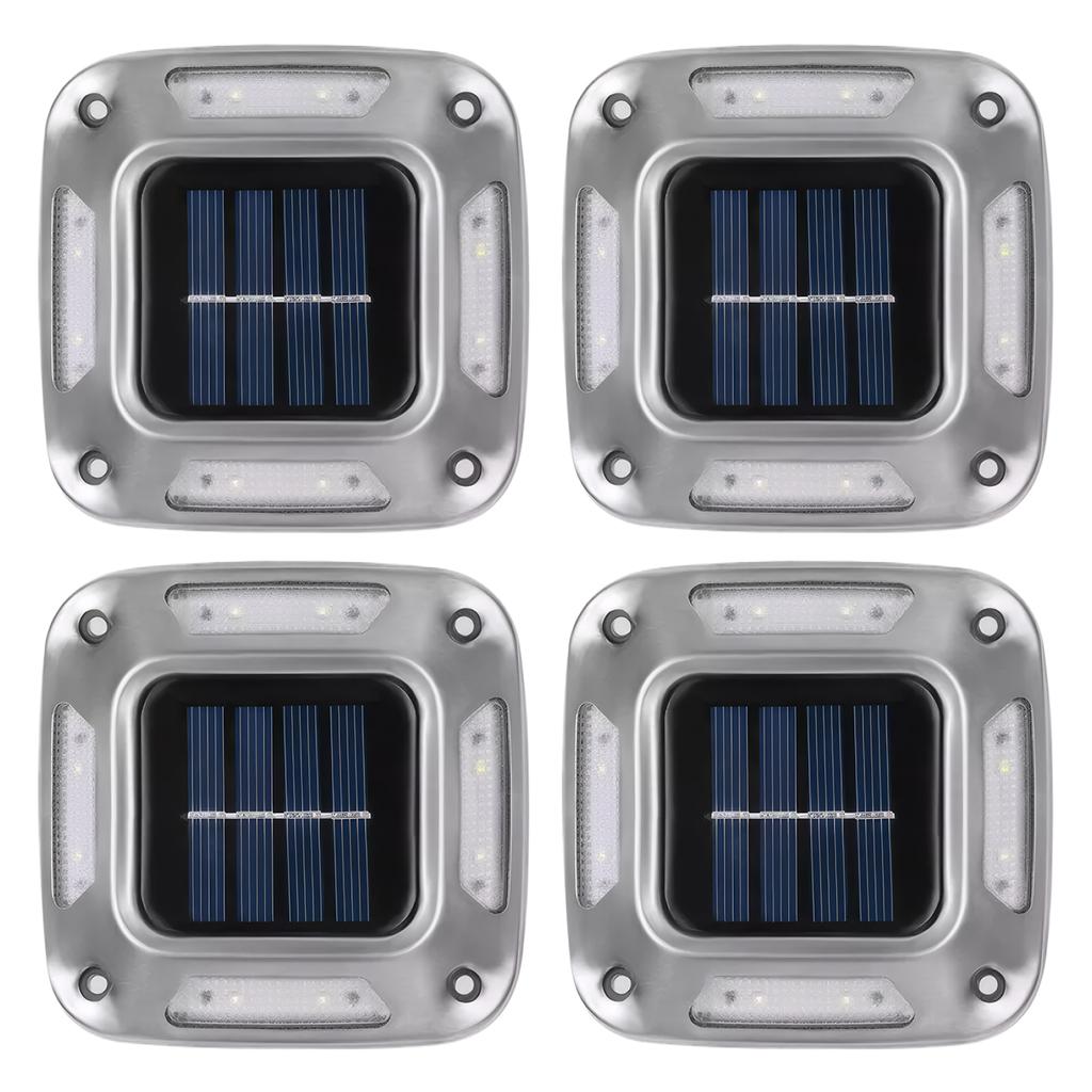 Solar Ground Light 8 LEDs Warm Light Solar Waterproof Garden Lamp Outdoor Courtyards Driveway Marker Light Wall Lights