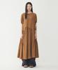 STUDIO TOMBOY Asymmetric Tiered Short Sleeve Dress _Beige_9106241214