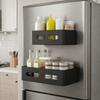 Carbon Steel Refrigerator Magnetic Shelf Punch Free Kitchen Storage Shelves  Kitchen