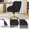 Height-Adjustable Office Swivel Chair for Home and Bedroom, Ergonomic Swivel Chair with Backrest, Suitable for Long Sitting. Black