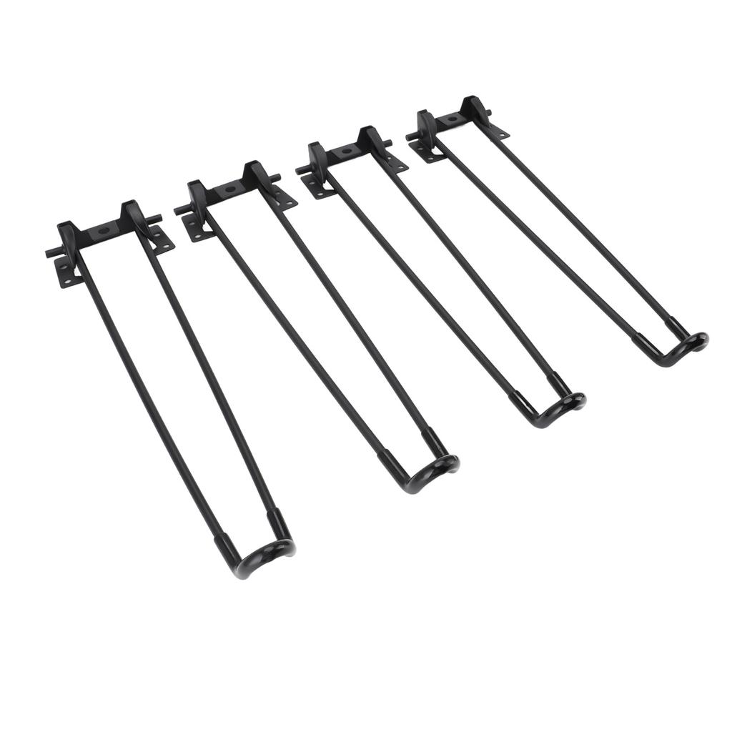 Bordsben U-form Svart Moderna Minimalistiska Metallmöbelben för Fällbart Soffbord Camping