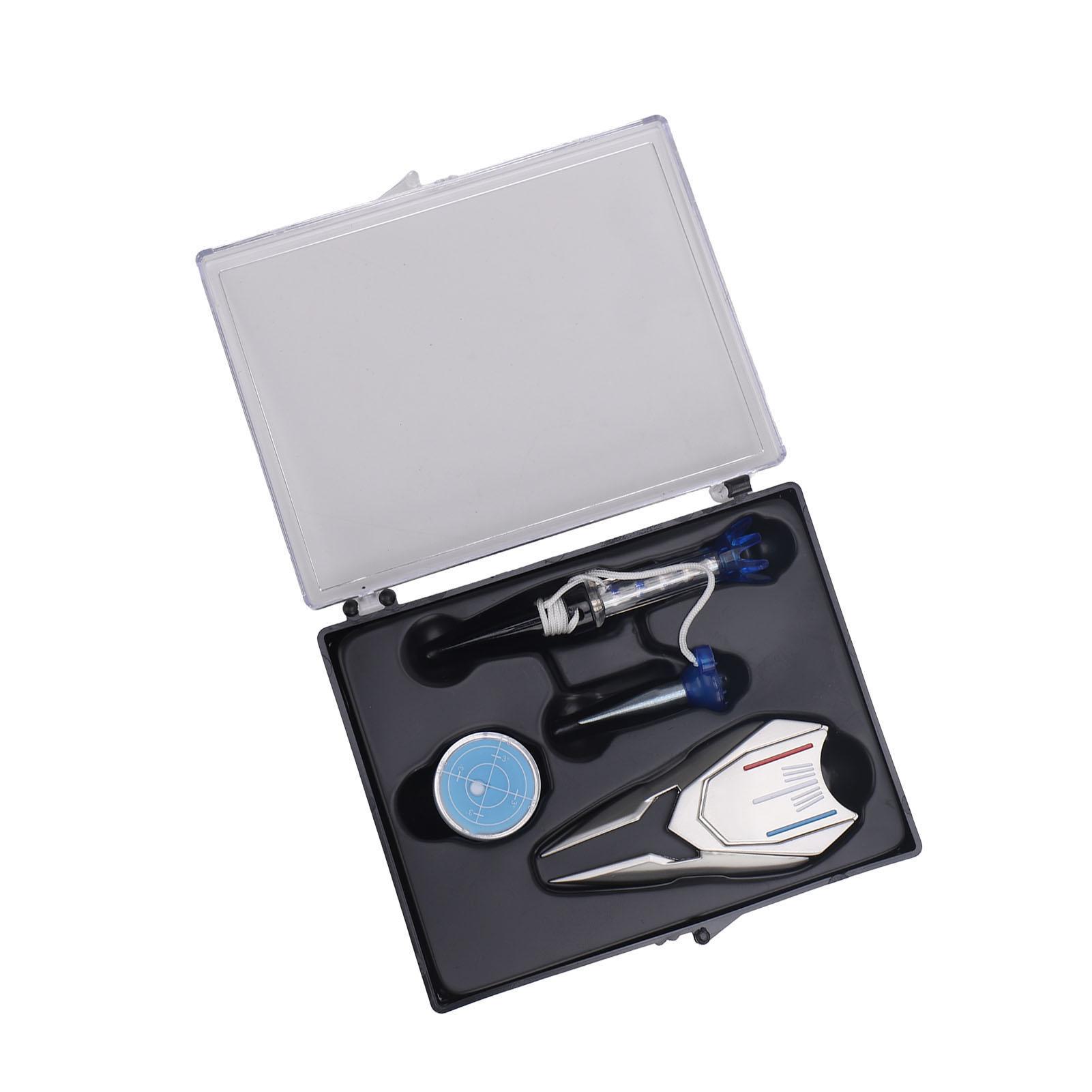 

Golf Divot Repair Tool Green Reading Golf Aid Magnetic Tee with Storage Box Accessories Set for Men