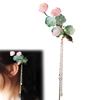 Lotus Hair Clip for Women Alloy Floral Hairpin with Imitation Pearl and Tassel, Traditional Chinese Style for Hanfu Cheongsam Wedding
