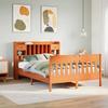 VidaXL Bed Frames Without Mattress Wax Brown 140x190cm Solid Pine Wood, Bedroom Furniture, Slatted Base, Wooden Bed, 3323274
