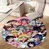 1pc Sailor Moon Anime Round Carpet  Office Chair Mat, NonSlip Rug for Home Decor, Seasonal Gift, Suitable for Office, Living Room