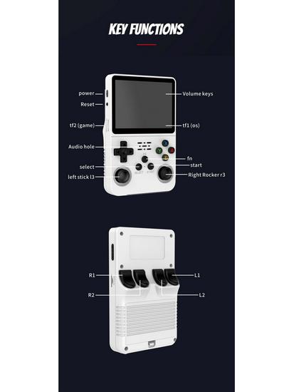 R36S Tragbare Retro-Spielkonsole - Handheld Duales System für PSP, GBA, Arcade-Spiele.