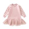 VIISEN Princess Long Sleeve Korean Perfect for Everyday Sizes 160cm Girls' Dress, Sweatshirt, Cute, Casual, Style, School, Kindergarten, Parties,