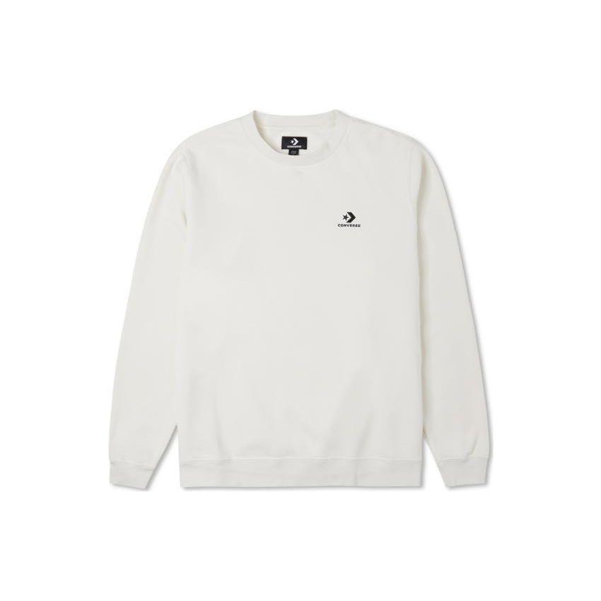 

Converse однотонный свитшот с круглым вырезом и логотипом, унисекс, белый 10024510-A11