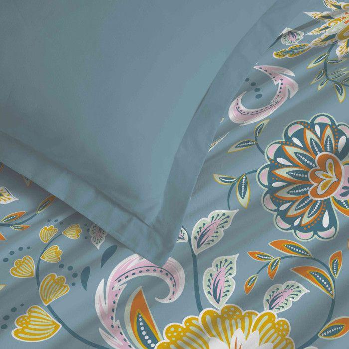 4-delat sänglinneset "Vanessa" för säng 140 x 190 cm Bergame Turkos