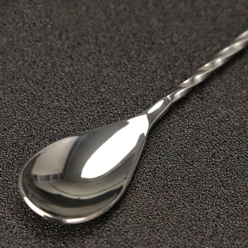 40cm Stainless Steel Cocktail Bar Spoon Japanese Style Best Bartender Bar With Strainer Tail Silver Copper Gold Barware