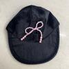 Pearl Bowknot Baseball Cap for Teens Girl Autumn Winter Corduroy Baseball Hat Fashionable Sun Hats for Women Casual Cap