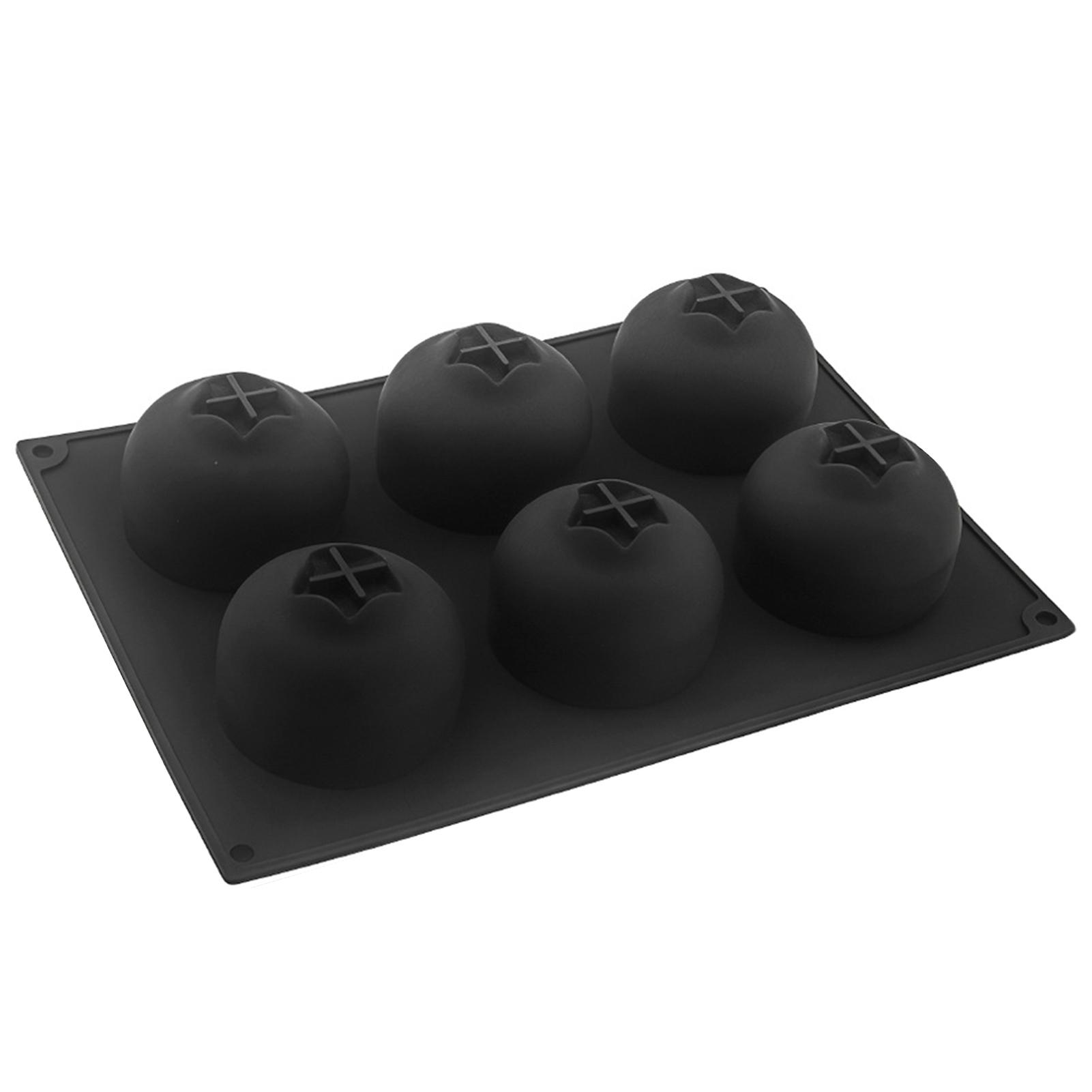 

6 Cavity Blueberry Silicone Baking Mold Non Stick Oven Safe Bakeware Food-Grade Heat-Resistant Cake Decor Mold DIY Baking чёрный