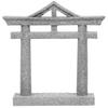 Miniature Gate Micro Landscape Decoration Outdoor Decor Grey Stone 7.60X7.60X1.80CM 1Pcs