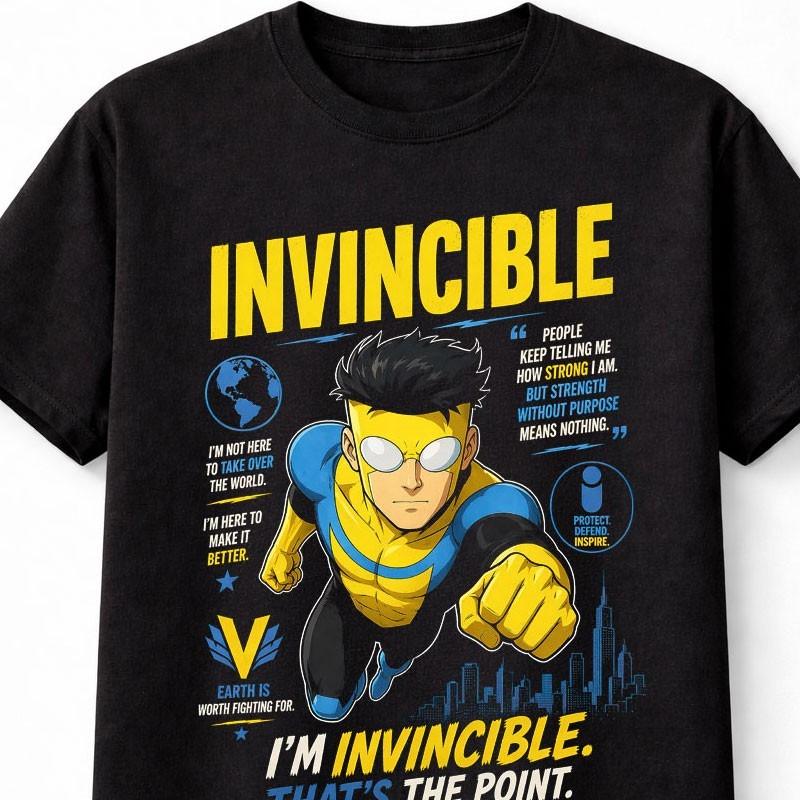 Invincible Superhero Comic Graphic TShirt Mark Grayson Unisex TShirt