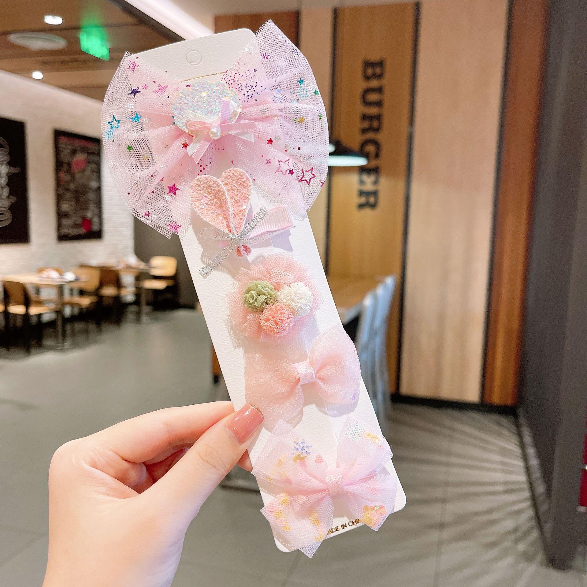 Заколка для волос Эльза Принцесса Фея с бантом для девочек - Боковая заколка для челки и милые аксессуары для волос.