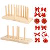 Newooh Bow Maker Wooden Wreath Bow Maker Tool, Durable Portable Bow Tie Machine for Kitchen and Home Making, Beige
