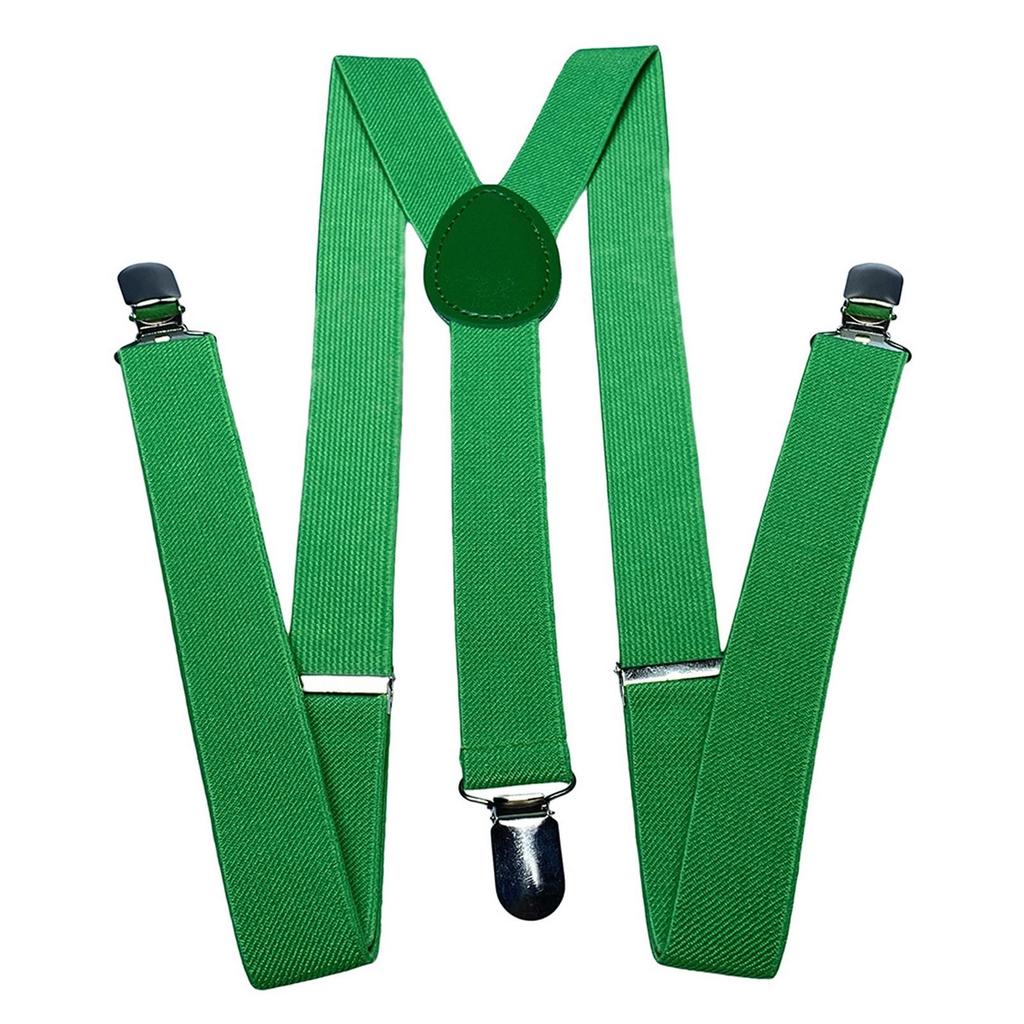 Unisex Y Back Suspenders 3 Clips Adjustable Elastic Braces