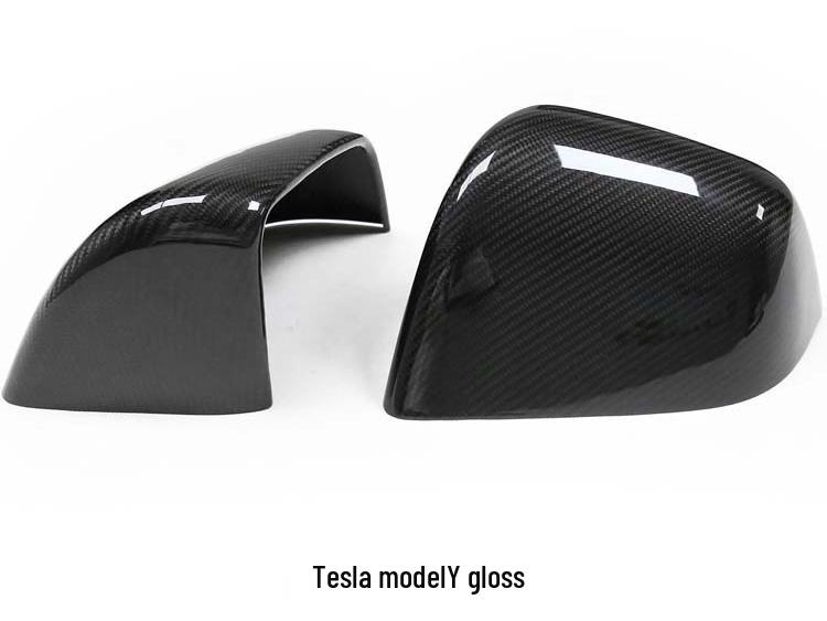 High-Demand Dry Carbon Fiber Rearview Mirror Cover for Tesla Model 3/Y/S/X - Stick-On Type