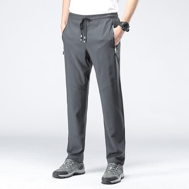 

Унисекс быстросохнущие эластичные ветрозащитные брюки: Летний тонкий, водонепроницаемый, свободного кроя для походов и спорта. 5XL