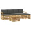 Outdoor Sofa Set 6 pcs White and Anthracite 59 x 59 x 37 cm