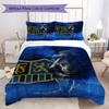 1 FC Saarbrücken Pattern Bedding Uilt Set Uilt Cover Pillowcase Home Decoration Birthday Gift (1 * Duvet Cover + 2 * Pillowcase Without Core)