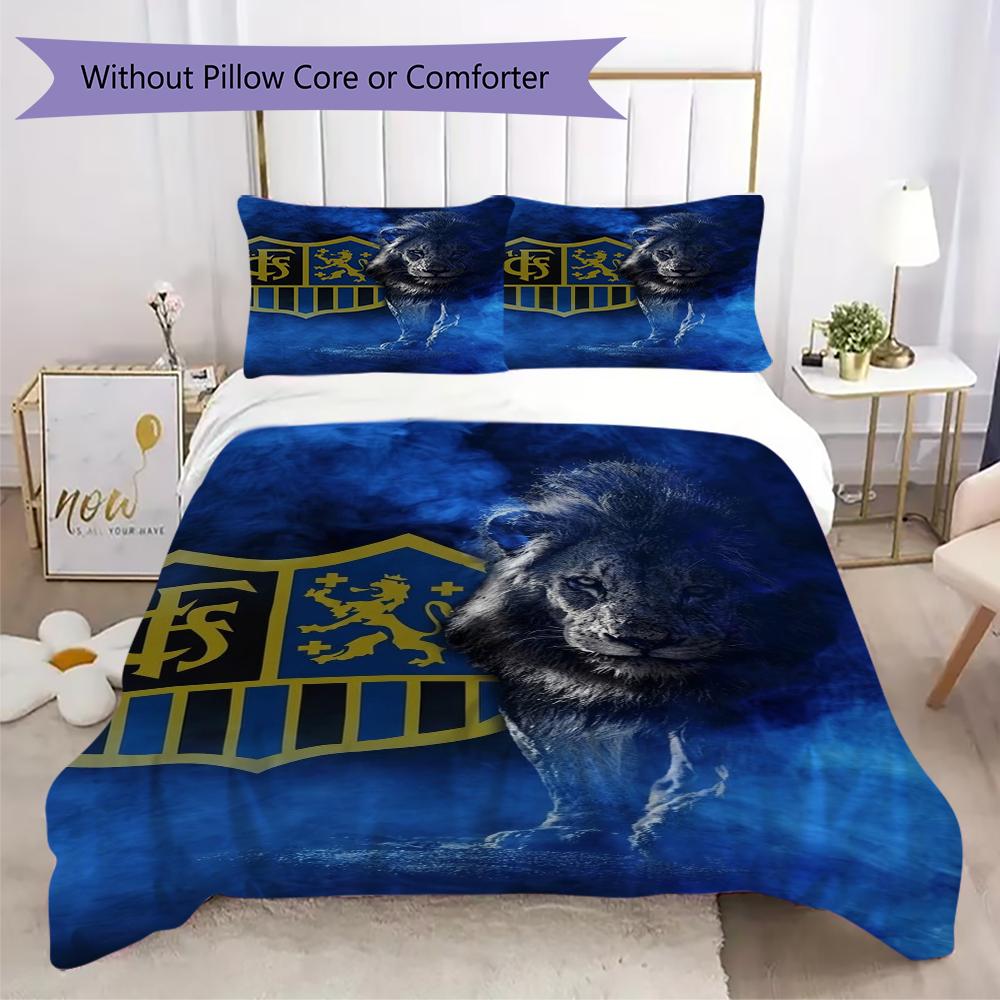 1 FC Saarbrücken Pattern Bedding Uilt Set Uilt Cover Pillowcase Home Decoration Birthday Gift (1 * Duvet Cover + 2 * Pillowcase Without Core)