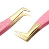 Stainless Steel Eyelash Extension Tweezer Anti-static Makeup Tool Professional Fiber Tip  Women