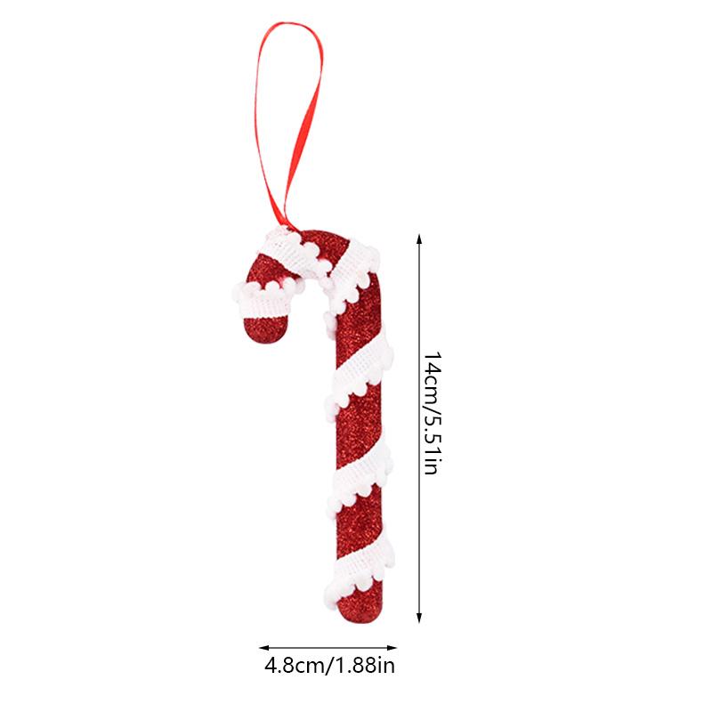 

Christmas Red White Candy Cane Hanging Pendant Xmas Tree DIY Ornaments Merry Christmas Home Decoration New Year Holiday Supplies