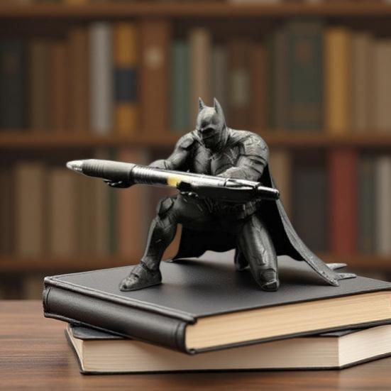 3D Printed Batman Pen Holder, Unique Desk Organizer for Office & Home, Cool Desktop Decoration & Fun Stationery Gift for Batman Fans