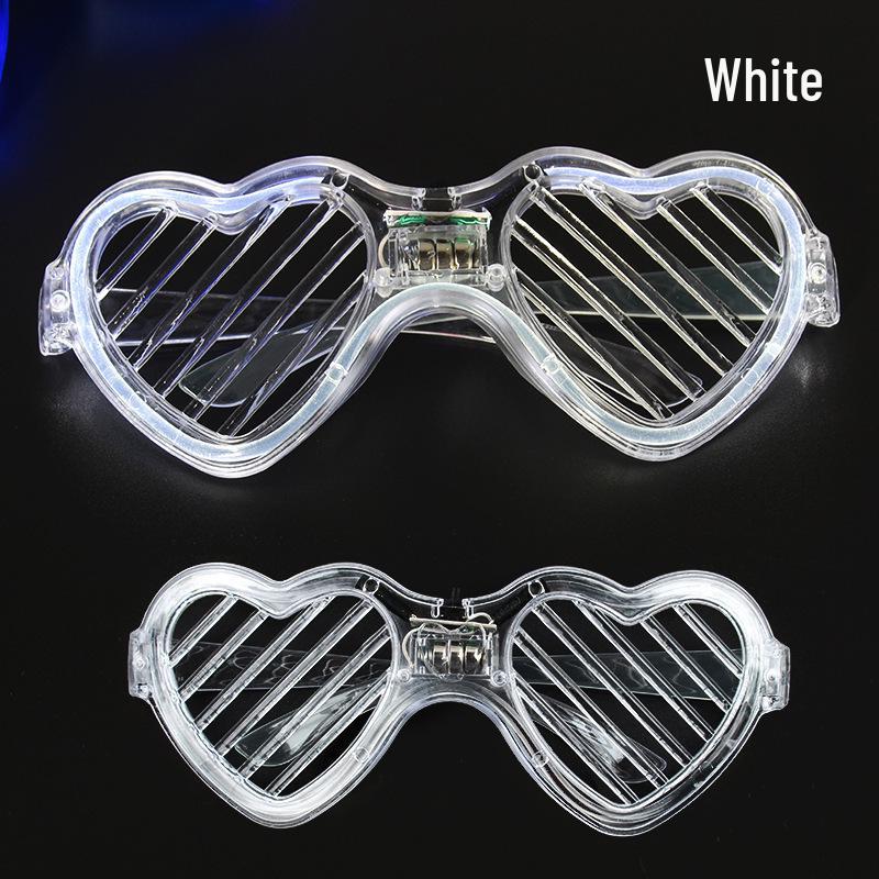 Heart-Shaped LED Glasses - Luminous Fluorescent Light-Up Toy for Kids and Events