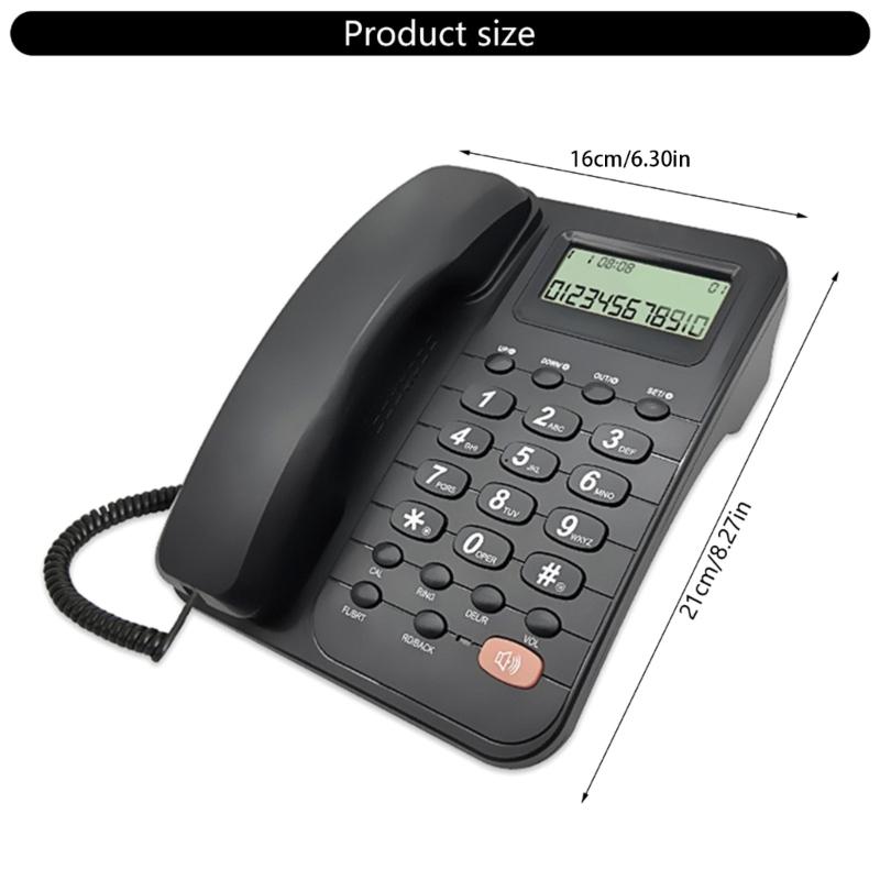 Business Office Landline Phone Telephone With Caller Display For Hotel Guest Room, Corded Telephone
