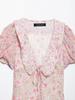 2025 Spring Women's Fashion: European & American Style Printed Short Dress with Round Turn-Down Collar