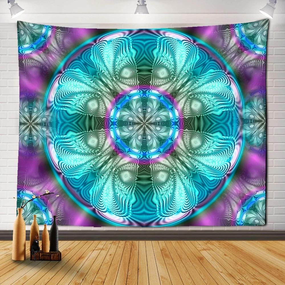 Boho Style Living Room Psychedelic Witchcraft Dorm Sheets Home Decor Colorful Mandala Tapestry Wall Hanging