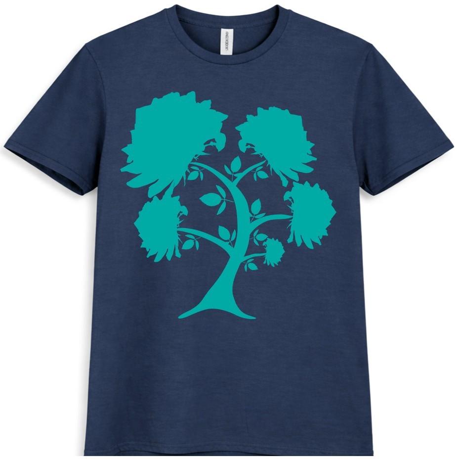 Floral Tree T Shirt Botanical Nature Tree Silhouette Graphic Tee