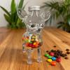 Animal Shape Glass Candy Jar Airtight Pet Treat Container for Kitchen Storage Transparent Canister for Cookies Coffee Snack