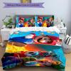 Mario Friends Adventure Printed 3pcs Bedding Set Soft Microfiber 1 Duvet Cover And 2 Pillowcases Home Bedroom Decor Xmas Gift K1856
