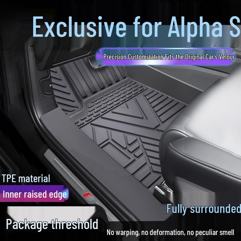 ARCFOX Alpha S TPE Floor Mats: Waterproof, Dirt-proof, Full Coverage with Door Sill Protection Single Layer Upgrade: Threshold TPE Mat
