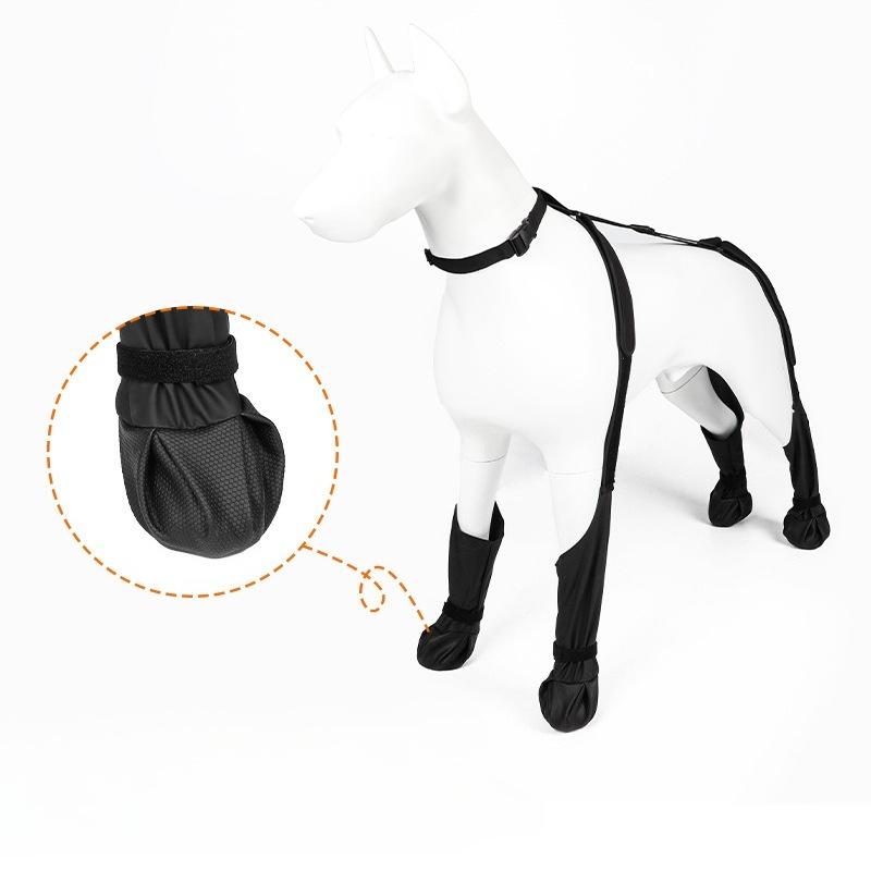 Adjustable Waterproof Dog Boots Soft Anti Dirty Pet Outdoor Rain Shoes Walking Boots