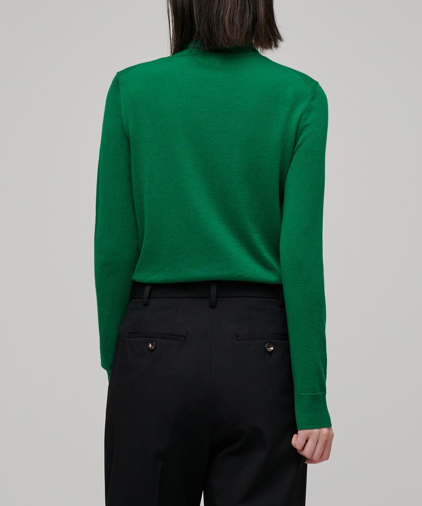 MUSINSA STANDARD WOMAN Women'S Merino Wool Blend High-Gauge Turtleneck Knit [Green]