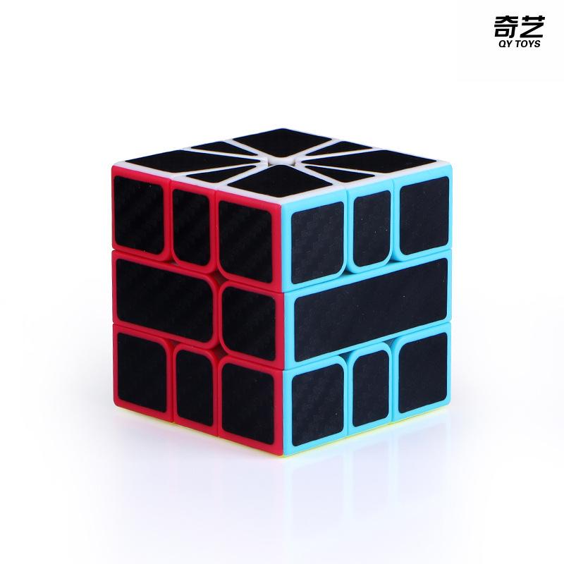 QIYI Cube 2x2 3x3 4x4 5x5 Pyramid Maple Leaf Carbon Fiber Sticker Speed Magic Cubo Puzzle Toys For Children Kids Gift Toy