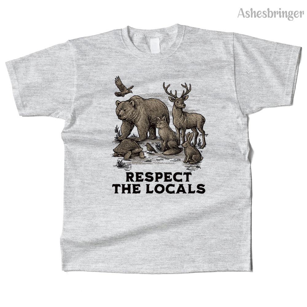 

Mens Cotton Respect The Locals Graphic High Quality T Shirt Street Casual Style Tee for Men and Women 4XL
