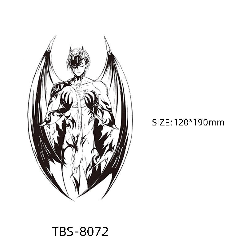 Waterproof Semi-Permanent Black & White Totem Flower Tattoo Stickers
