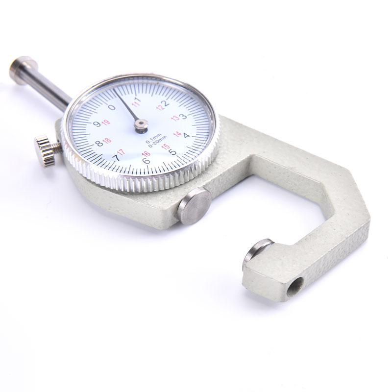 0-10mm 0-20mm Medidor de Espesor de Dial Metálico Medidor Probador de Espesor de Papel de Cuero para Cuero Flim Papel