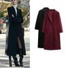 Fall and Winter New Women's Clothing Old Qian Style Wool Blend Long Lapel Work Clothing Coat Outwear 9731147