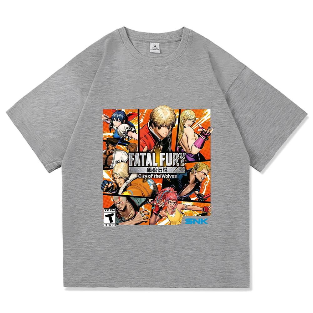 Game FATAL FURY Graphic T-shirt Cotton Short Sleeve Loose Male Tshirts Unisex Streetwear Casual Summer O-neck Men T Shirt Print