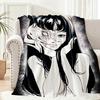 Thriller Movie Junji Ito Tomie Throw Lightweight 240g Flannel Blanket Soft Skin-friendly for Summer Cooling