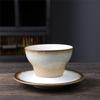 Creative Ceramic Cup Light Luxury Coffee Cup Saucer Set Retro Design Water Cup Afternoon Tea Cup